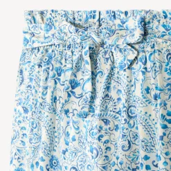 Fluid paisley print pants for girls