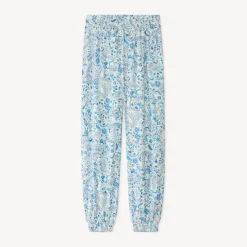 Fluid paisley print pants for girls
