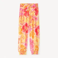 Fluweelige culotte met bloemenprint meisjes