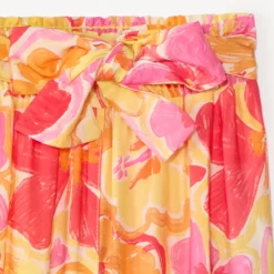 Fluweelige culotte met bloemenprint meisjes