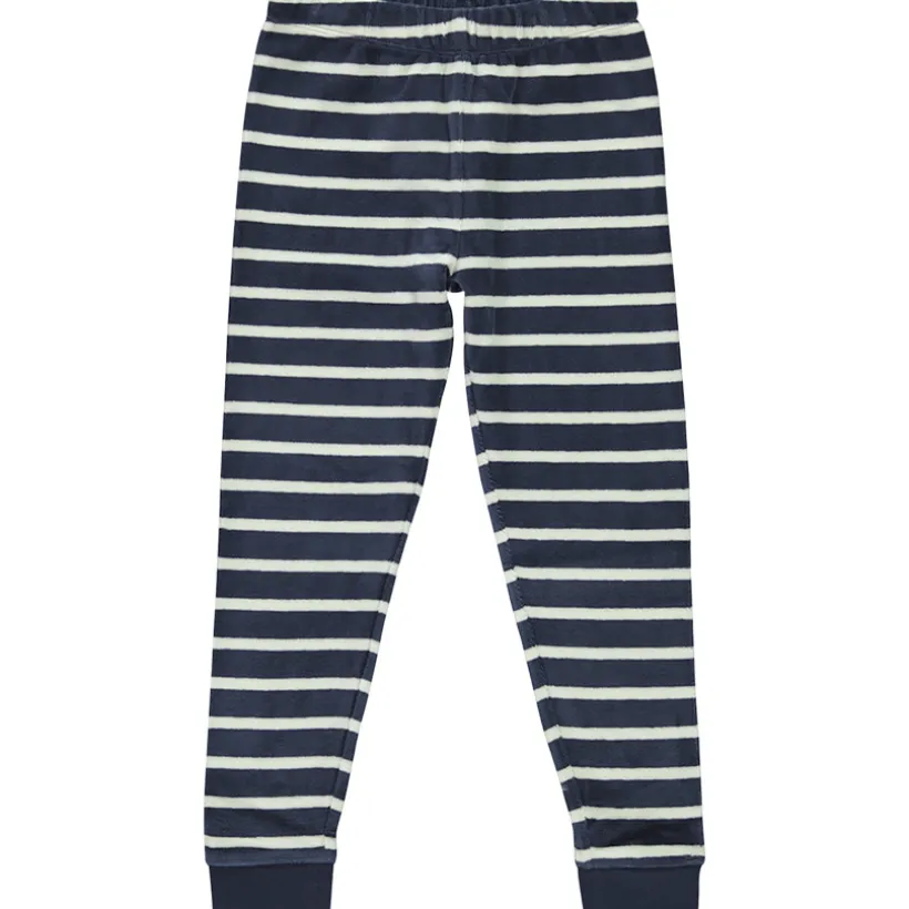 Fluweel pyjama 2-delig met kleurblok en gestreept voor jongen