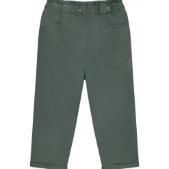 Fluwelen babybroek met knoop meisjes