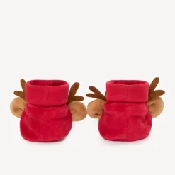 Fluwelen pantoffels met rendiermotief voor baby