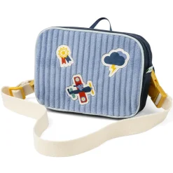 Fluwelen Tasje met Band Blauw Jules