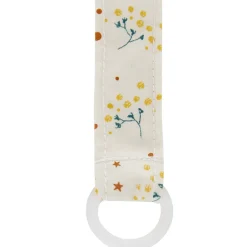 Fopspeenclip in hout met bloemen