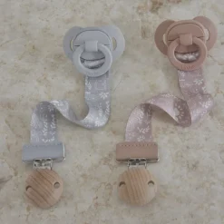 Fopspeenclip in hout Monkey Sunrise Pink
