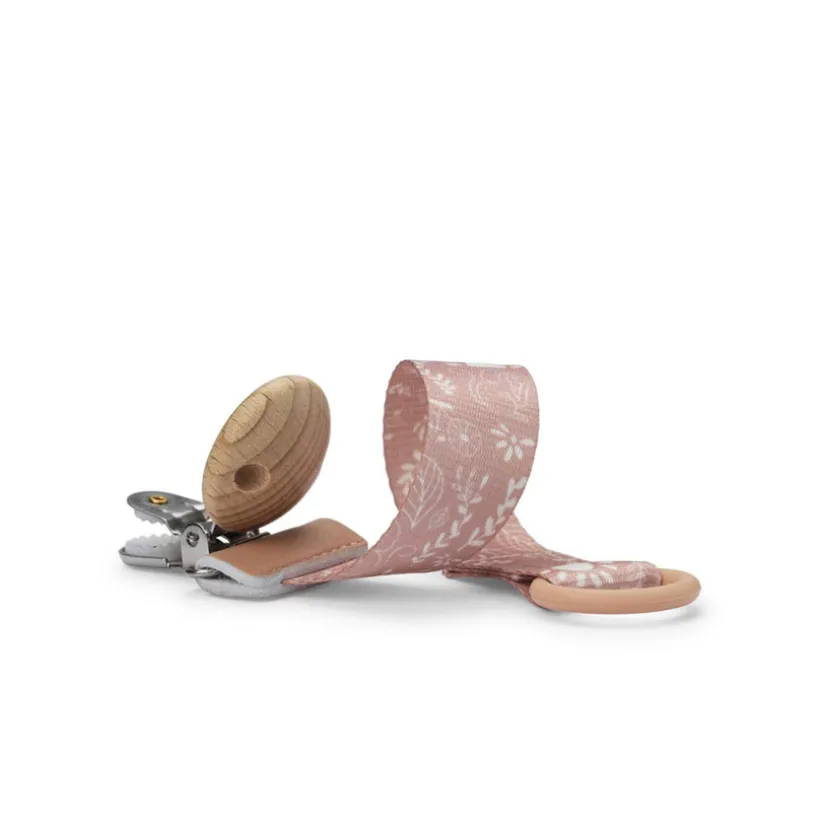 Fopspeenclip in hout Monkey Sunrise Pink