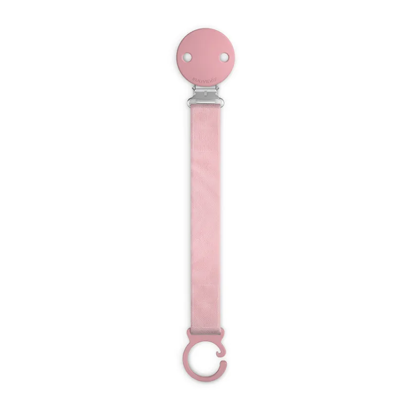 Fopspeenclips met stoffen lint Wonder fuchsia