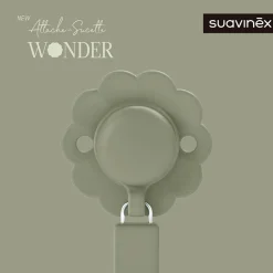 Fopspeenclip Wonder siliconen hedge green