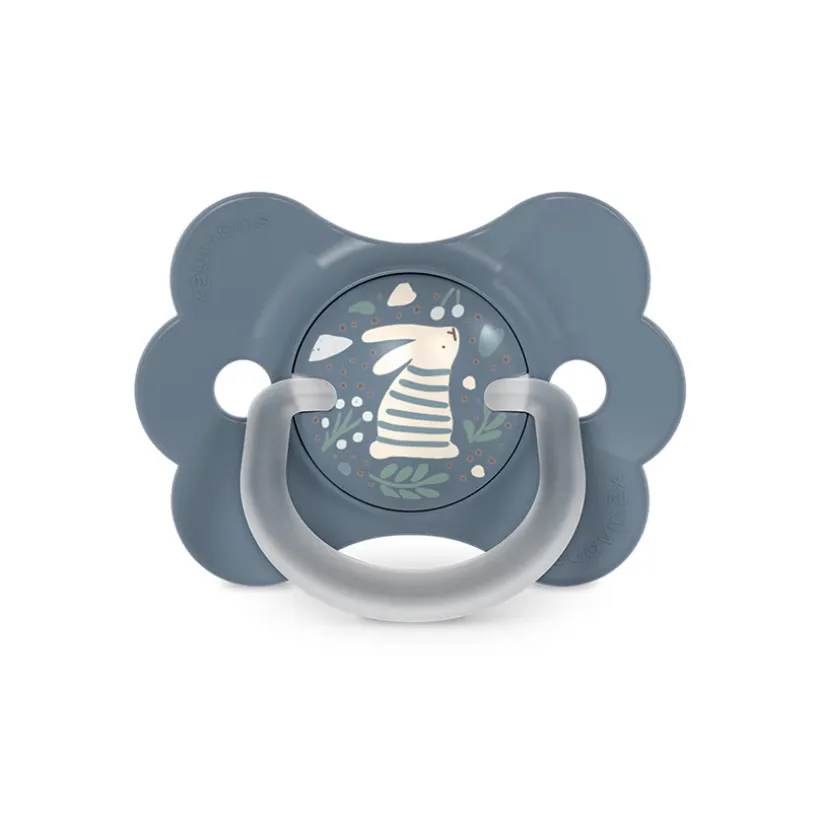 Fopspeen fysiologische siliconen SX PRO Wonderland Vlinder 6-18M versierd blauw