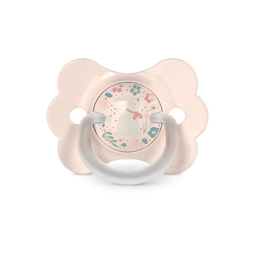 Fopspeen fysiologische tepel siliconen SX PRO Wonderland Butterfly 0-6M versierd in roze