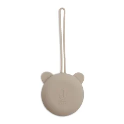 Fopspeenhouder in silicone Olijf Groen 7cm