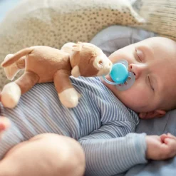 Fopspeenhouder knuffel + Fopspeen soft 0-6m - Aap