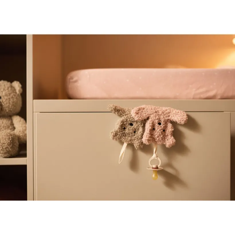 Fopspeenhouder Teddy Bear Wild Rose