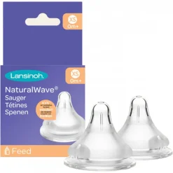 Fopspeen NaturalWave – 2 STKS – Langzame stroom XS