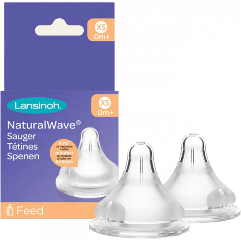 Fopspeen NaturalWave – 2 STKS – Langzame stroom XS