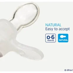 Fopspeen silicone natural 0-6m Rasperry