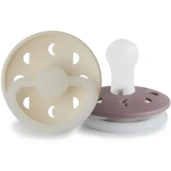 Fopspeen siliconen Moon Nuit Cream Twilight Mauve maat 1
