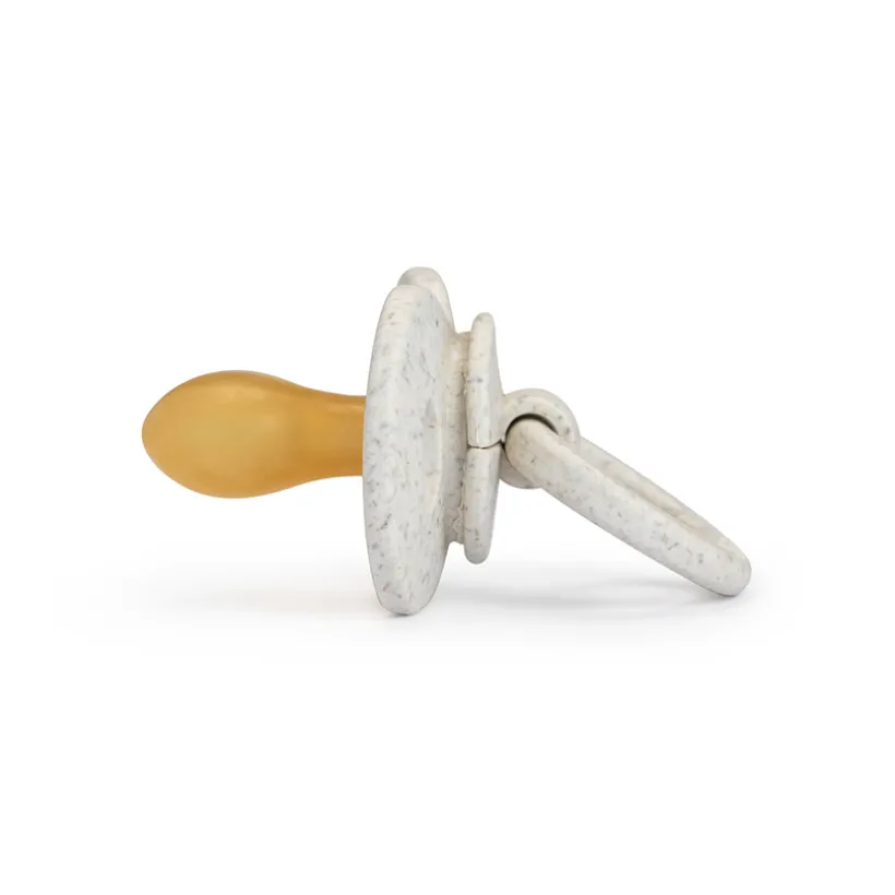 Fopspeen van bamboe met anatomische latex speen 0-6 maanden vanilla white