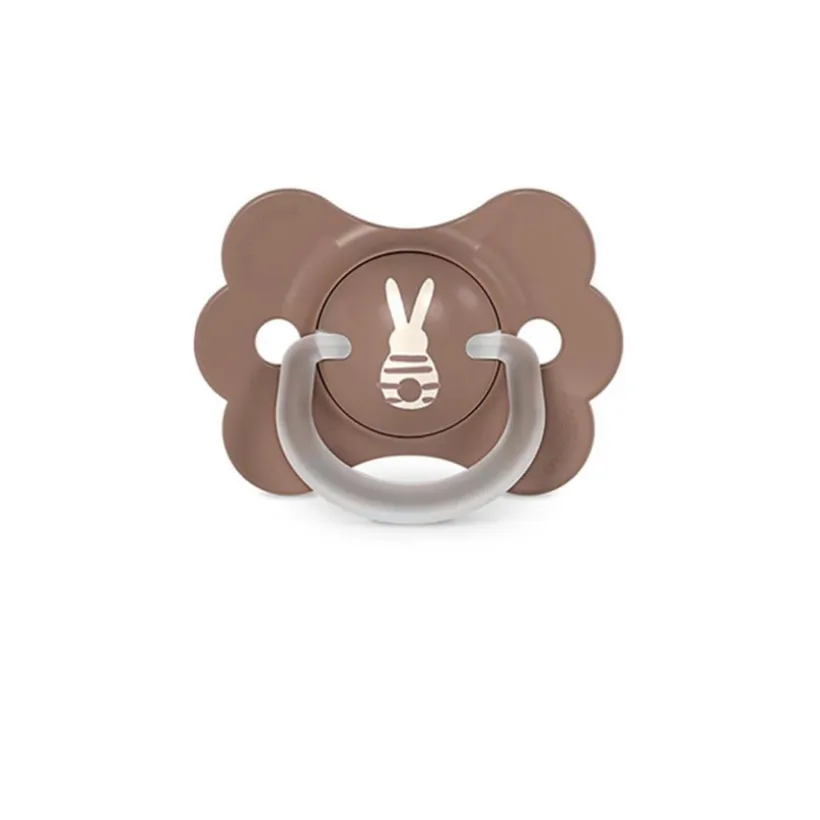 Fysiologische fopspeen silicium SX PRO Wonderland Vlinder 6-18M bruin versierd