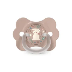 Fysiologische siliconen fopspeen SX PRO Wonderland Vlinder 6-18M versierd in roze