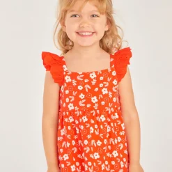 Gaas jurk met bloemenprint meisjes