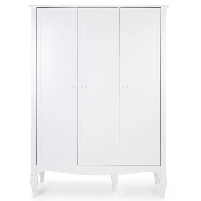 Garde-robe Romantic 3 portes - Blanc