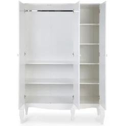 Garde-robe Romantic 3 portes - Blanc