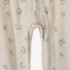 Geboorteset 3-delig met pyjama in fluweel en berenprint voor baby