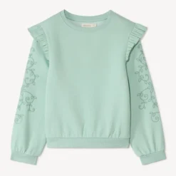 Geborduurde en volantachtige sweatstof meisjes