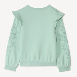 Geborduurde en volantachtige sweatstof meisjes