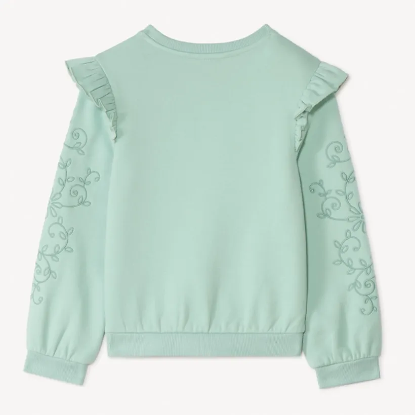 Geborduurde en volantachtige sweatstof meisjes