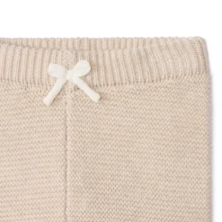 Gebreid 2-delig babysetje met beer patch