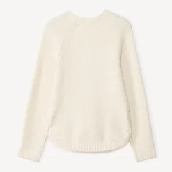 Gebreide effenkleurige trui met glinsterende gouden lurex meisjes