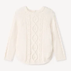 Gebreide effen ponchotruie voor babymeisje