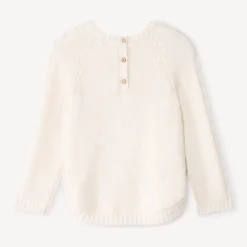 Gebreide effen ponchotruie voor babymeisje