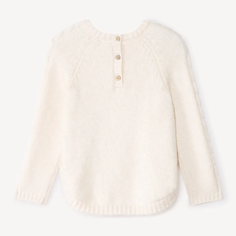 Gebreide effen ponchotruie voor babymeisje
