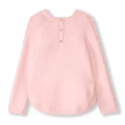 Gebreide effen ponchotruie voor babymeisje