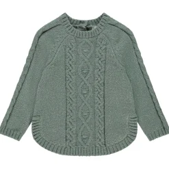 Gebreide effen ponchotruie voor babymeisje