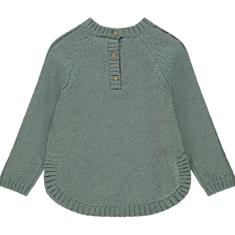 Gebreide effen ponchotruie voor babymeisje
