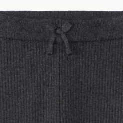 Gebreide effen ribonderbroek met decoratieve strik meisjes