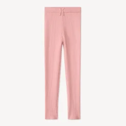 Gebreide effen ribonderbroek met decoratieve strik meisjes