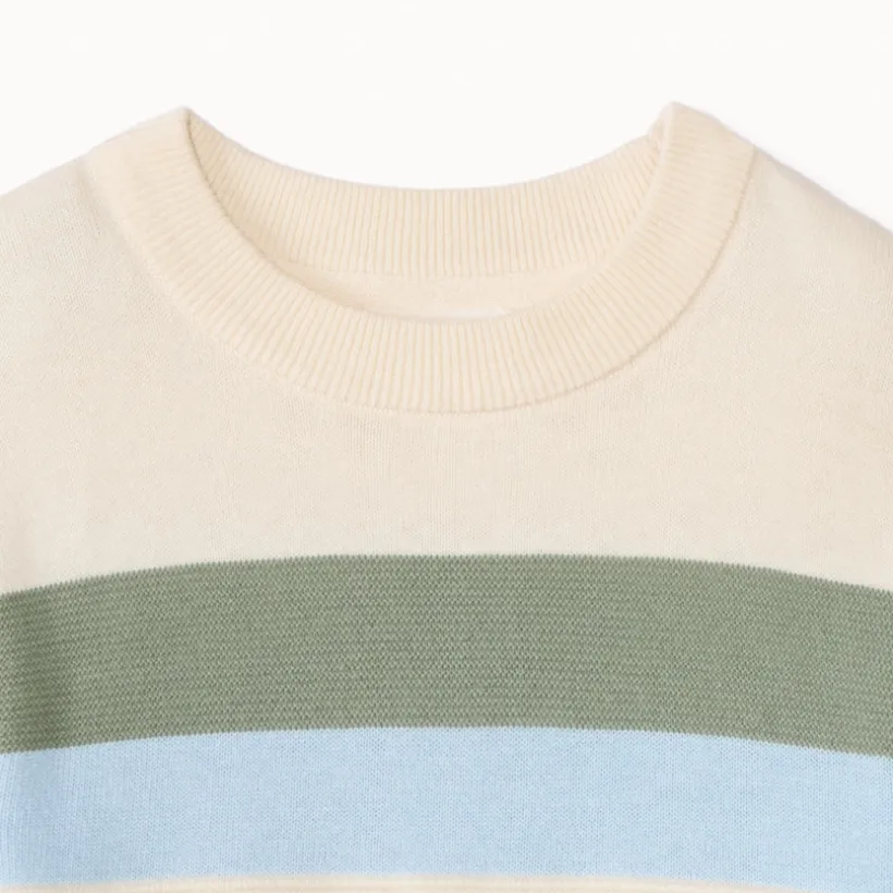 Gebreide fantasietrui met colour block effect jongens