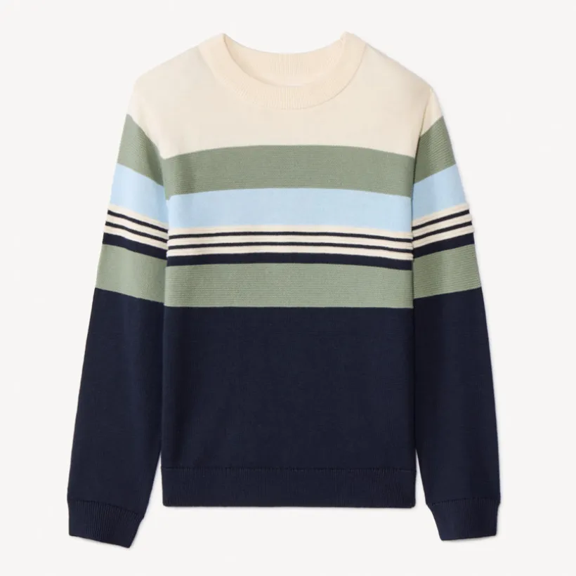 Gebreide fantasietrui met colour block effect jongens