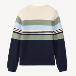 Gebreide fantasietrui met colour block effect jongens