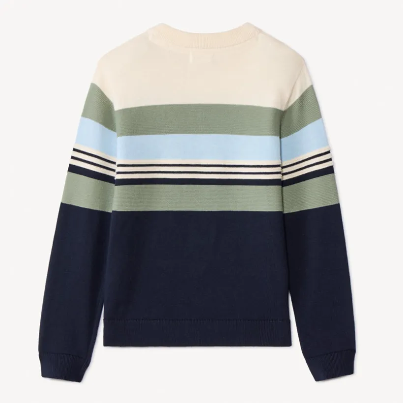 Gebreide fantasietrui met colour block effect jongens