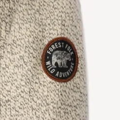 Gebreide hoodie met sherpa voering jongens
