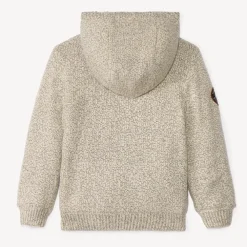 Gebreide hoodie met sherpa voering jongens