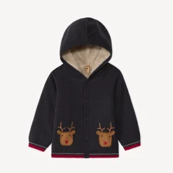 Gebreide kerstgilet met rendieren voor babyjongen