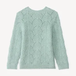 Gebreide meisjes vest met fantasiedetails